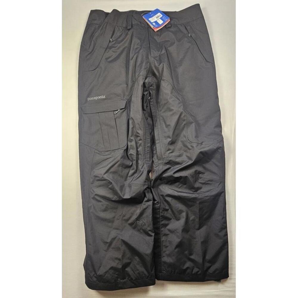Patagonia H2No Mens Snow Ski Snowboard‎ Pants Recco Black Cargo Pockets XL NWT